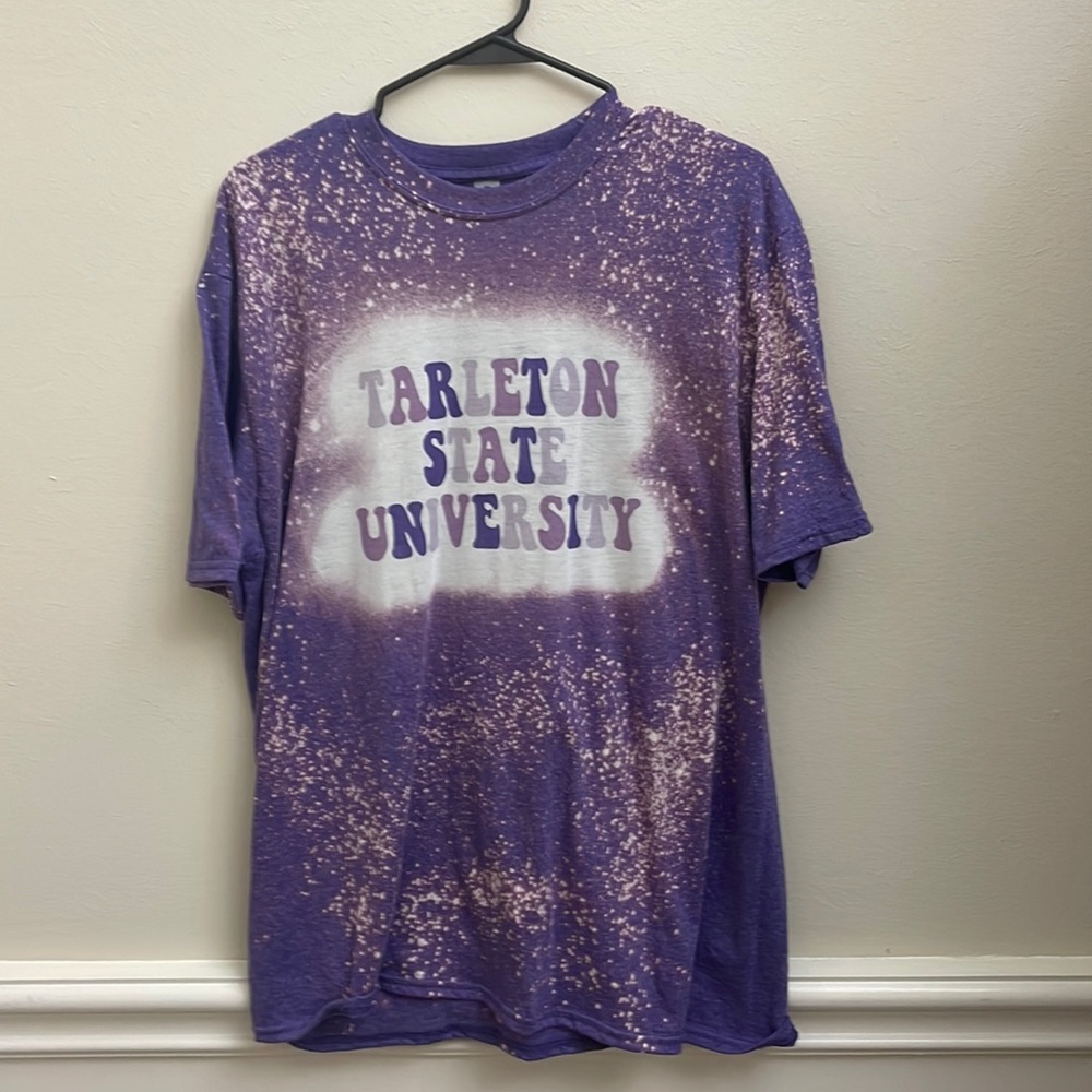Tarleton State University bleach tee in XL